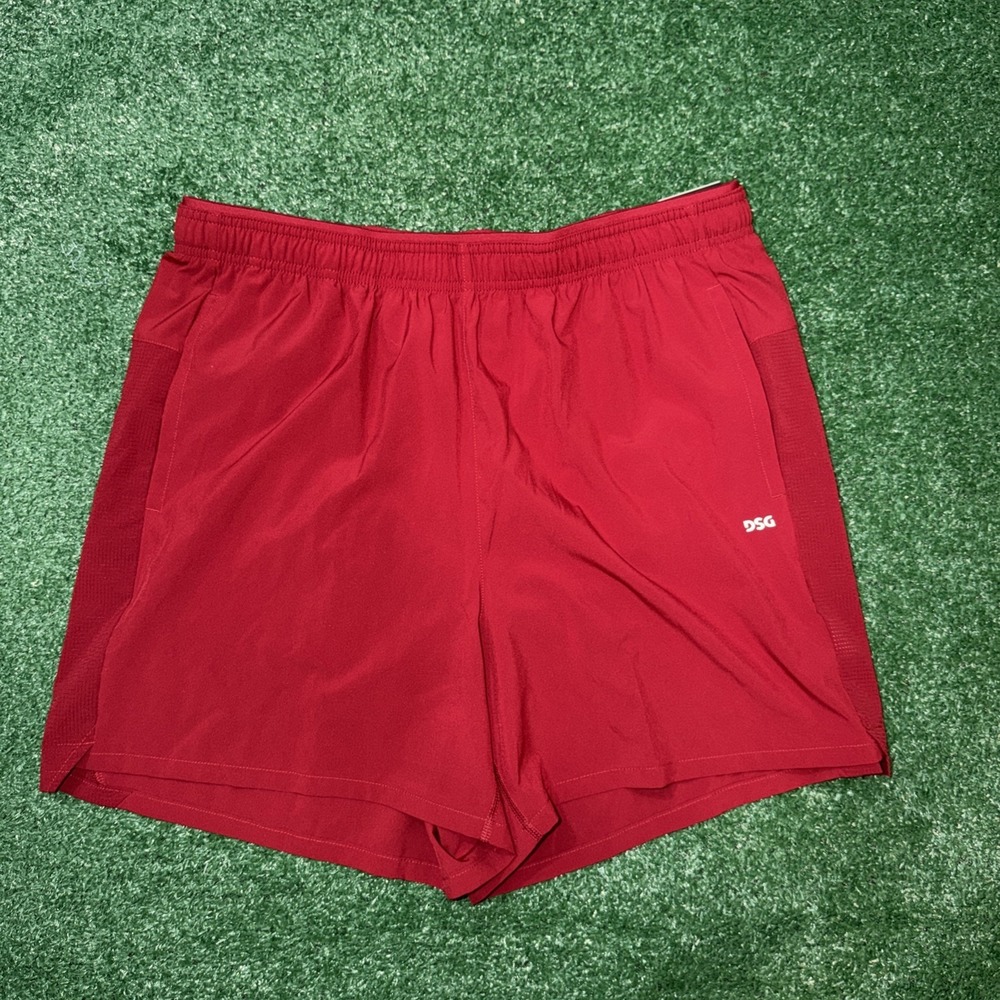 VRST Stride Running Shorts Mens Large Red Lined 5" Lightweight Stretch‎